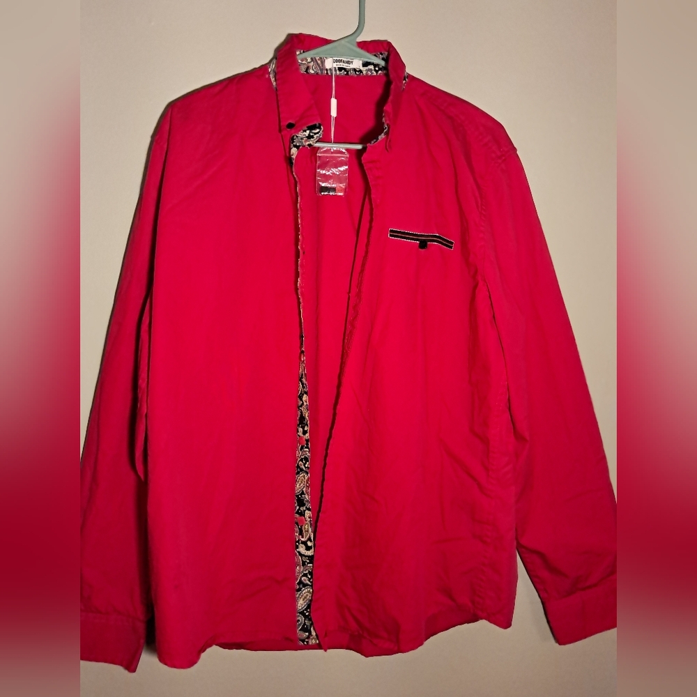 Chic Red Button Down Shirt for Women